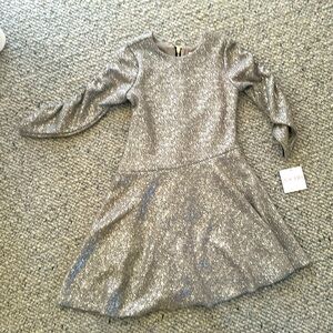 Zoe Ltd party dress
Silver w/ back zipper and bias cut
Girls size 12 
Never worn